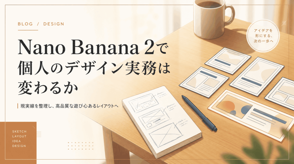 Nano Banana 2 で個人のデザイン実務は変わるか ― 現実線を整理