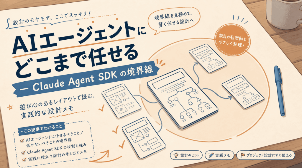 AIエージェントにどこまで任せる ― Claude Agent SDK の境界線