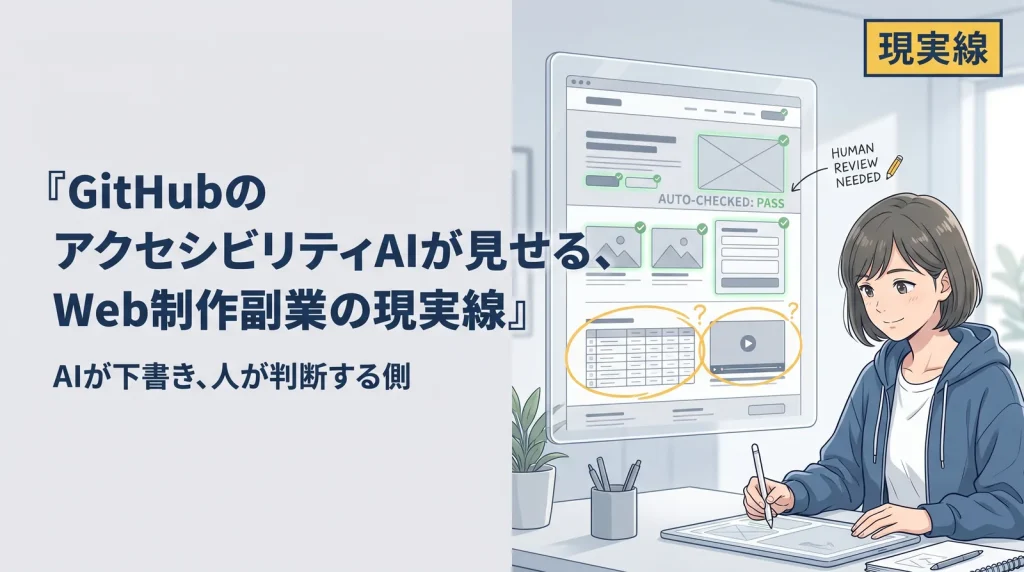 GitHubのアクセシビリティAIが見せる、Web制作副業の現実線