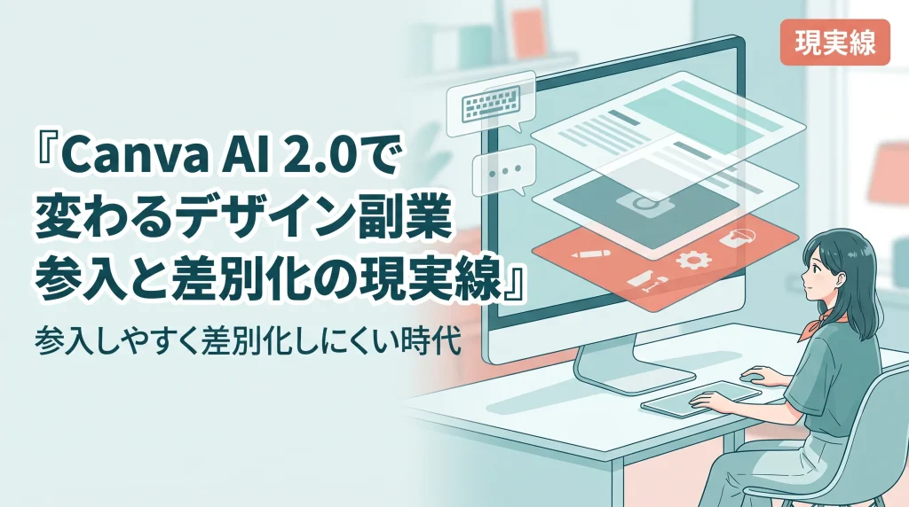 Canva AI 2.0が変えるクリエイティブ副業──参入障壁は下がり、差別化は難しくなる