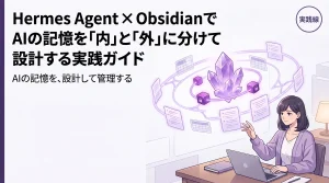 Hermes Agent × Obsidian──AIエージェントの記憶を「内部メモリ」と「外部ノート」に分けて設計する実践ガイド