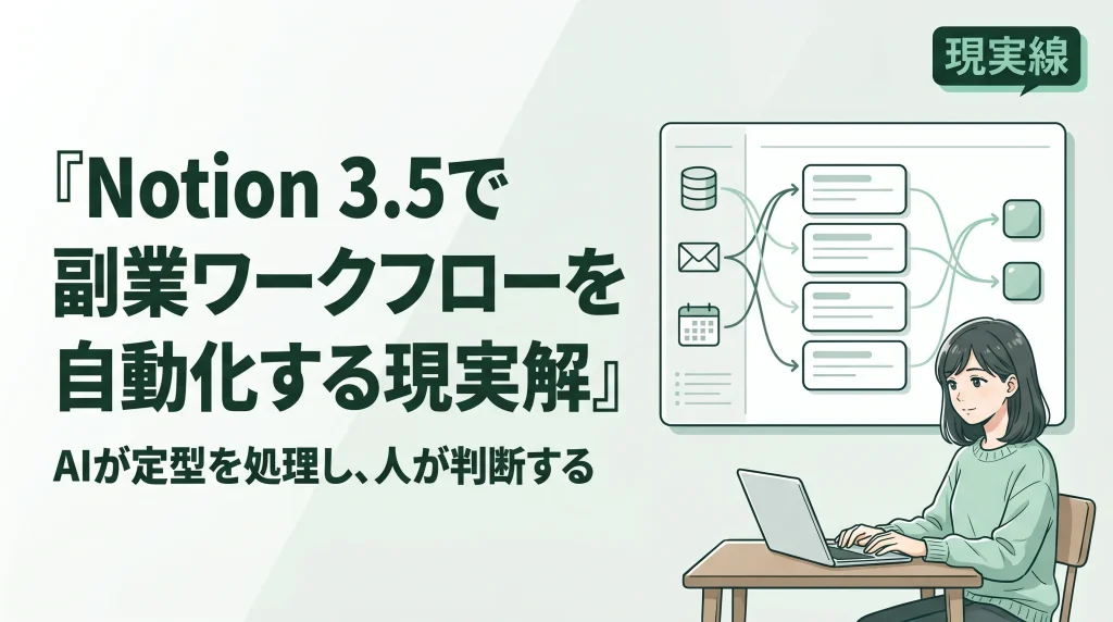 Notion Developer Platformで副業ワークフローを自動化する現実解