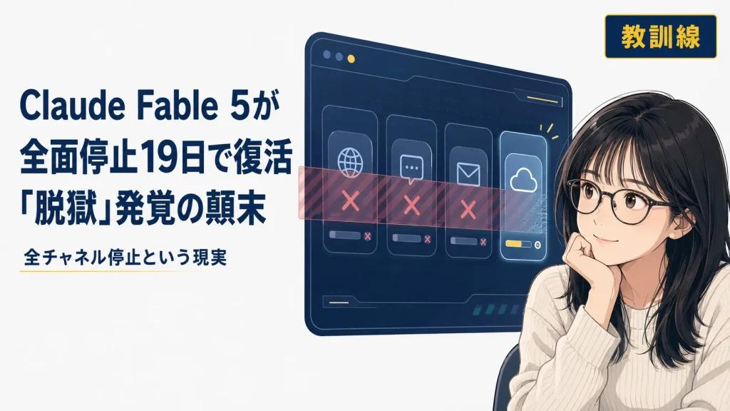 Claude Fable 5、全面停止19日で復活――「脱獄」発覚の顛末