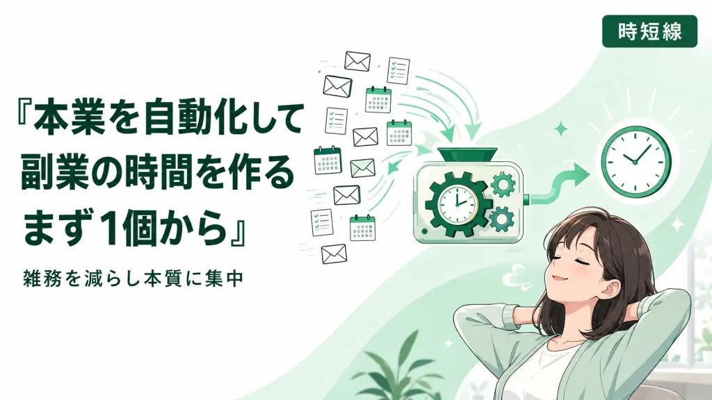 本業を40個の自動化で効率化――副業の時間はこう作る