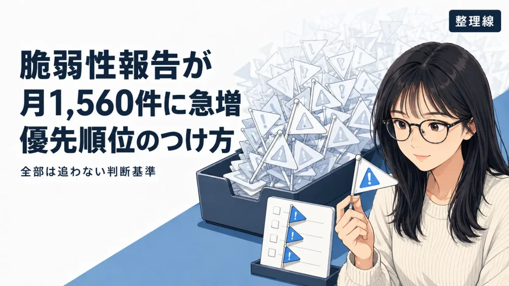 脆弱性報告が月1,560件に急増――優先順位のつけ方
